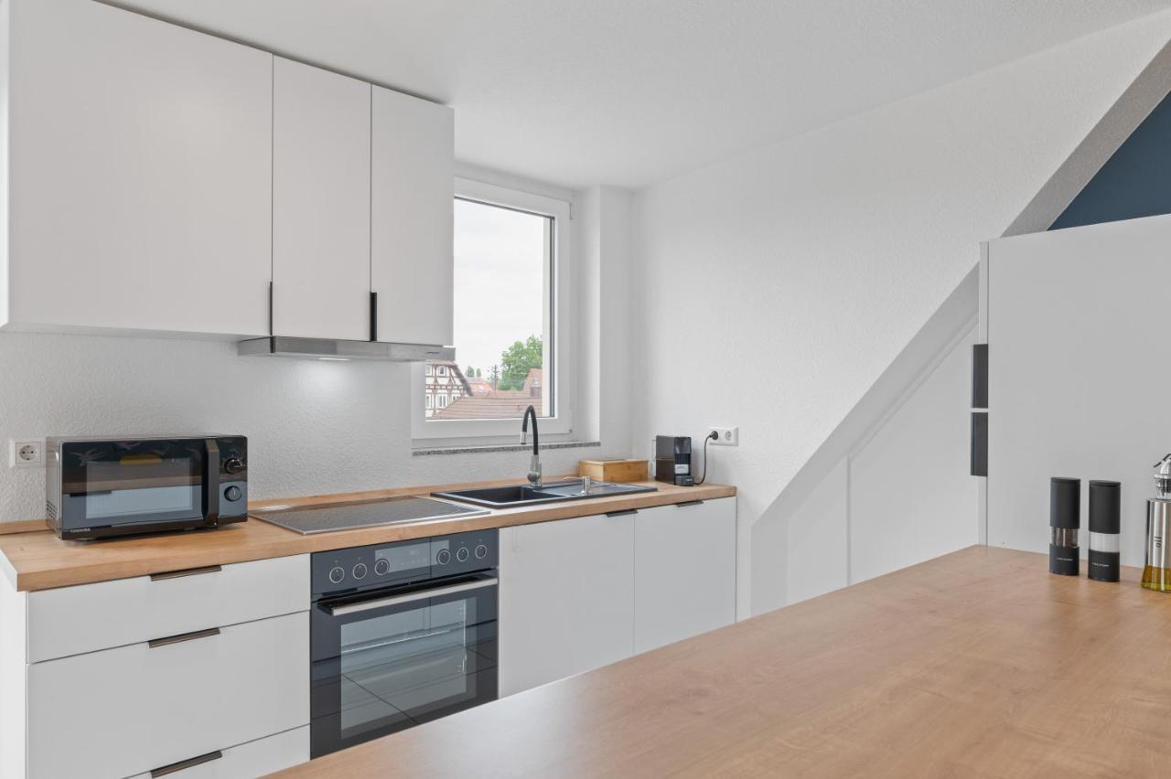 Design-Apartment - Kueche - Balkon - Tiefgarage 莱恩费尔登埃希特登 外观 照片