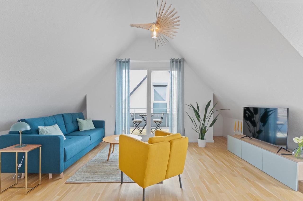 Design-Apartment - Kueche - Balkon - Tiefgarage 莱恩费尔登埃希特登 外观 照片