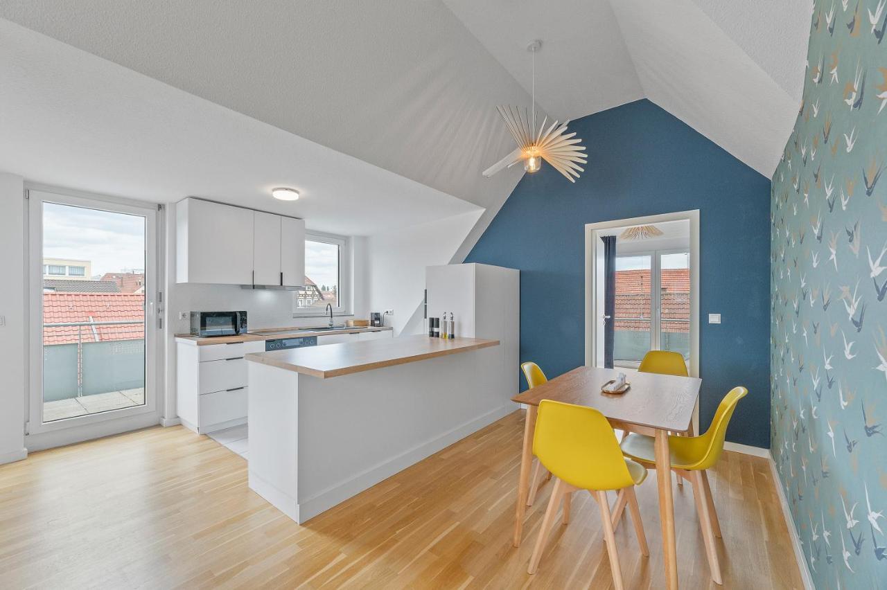 Design-Apartment - Kueche - Balkon - Tiefgarage 莱恩费尔登埃希特登 外观 照片